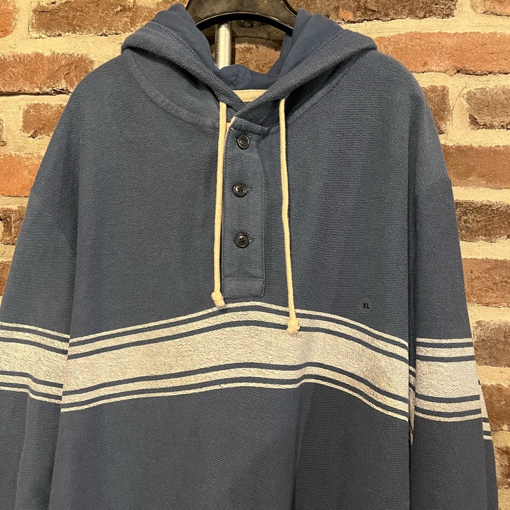 NWT American Eagle Blue Bonfire Fleece Baja Hoodie - Picture 4 of 16